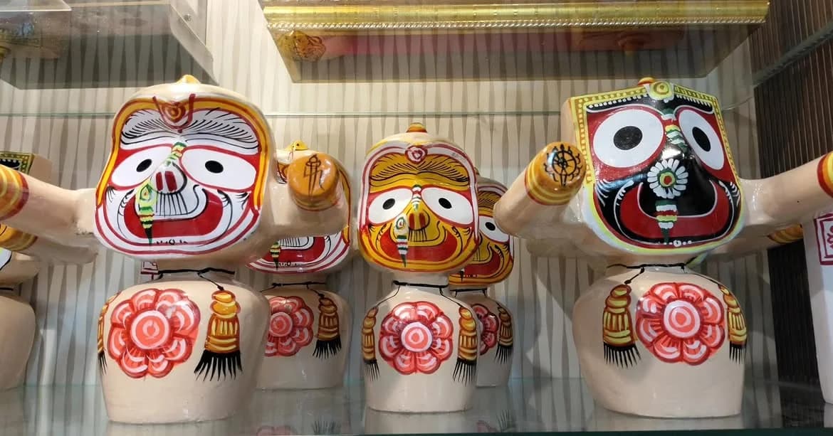 Sacred Odisha Lord Jagannath Triad Idols
